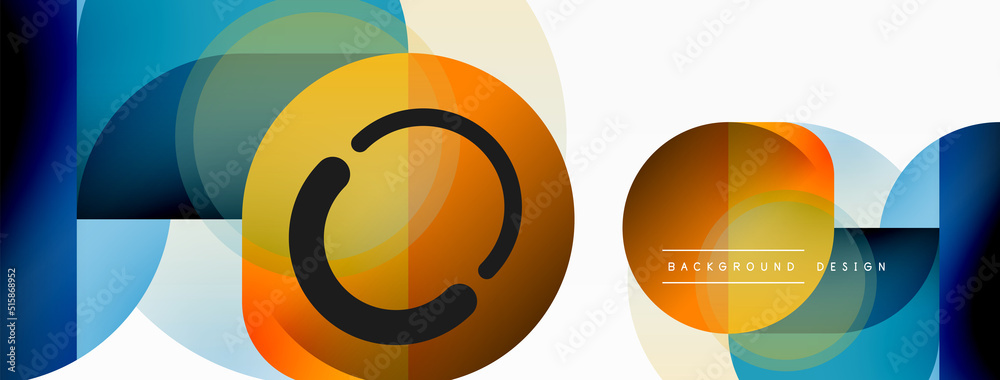 Creative geometric wallpaper. Minimal circle triangle and square line abstract background. Vector illustration for wallpaper banner background or landing page