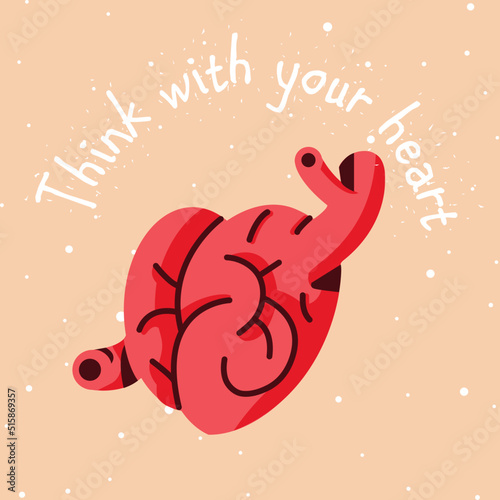 abstract heart and brain illustration