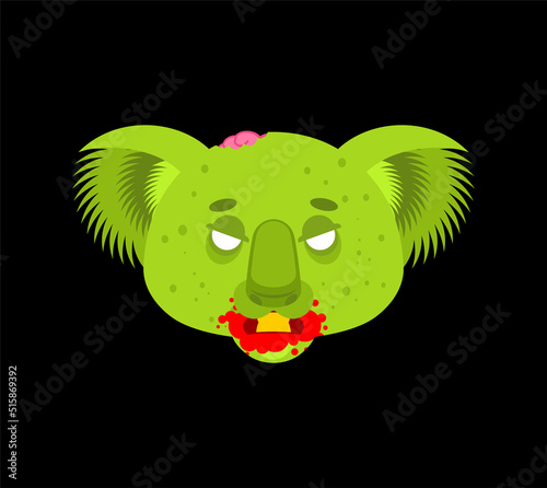Koala zombie. koala bear zombi isolated. Vector illustration