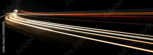 lights of cars with night. long exposure