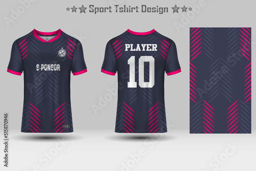 Football sport jersey mockup abstract geometric pattern t-shirt design