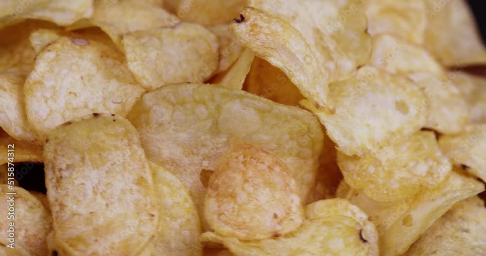 a bunch of potato chips are spinning a bunch of potato chips are spinning