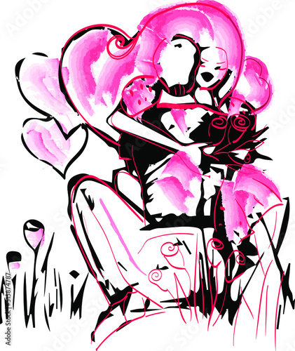lovers with a heart