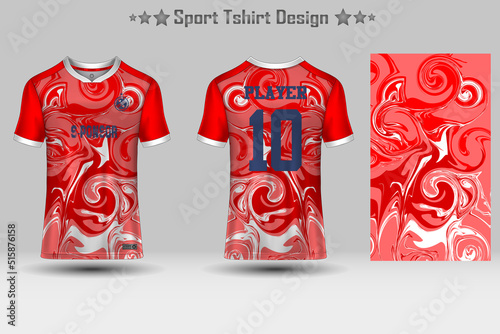 Football sport jersey mockup abstract geometric pattern t-shirt design