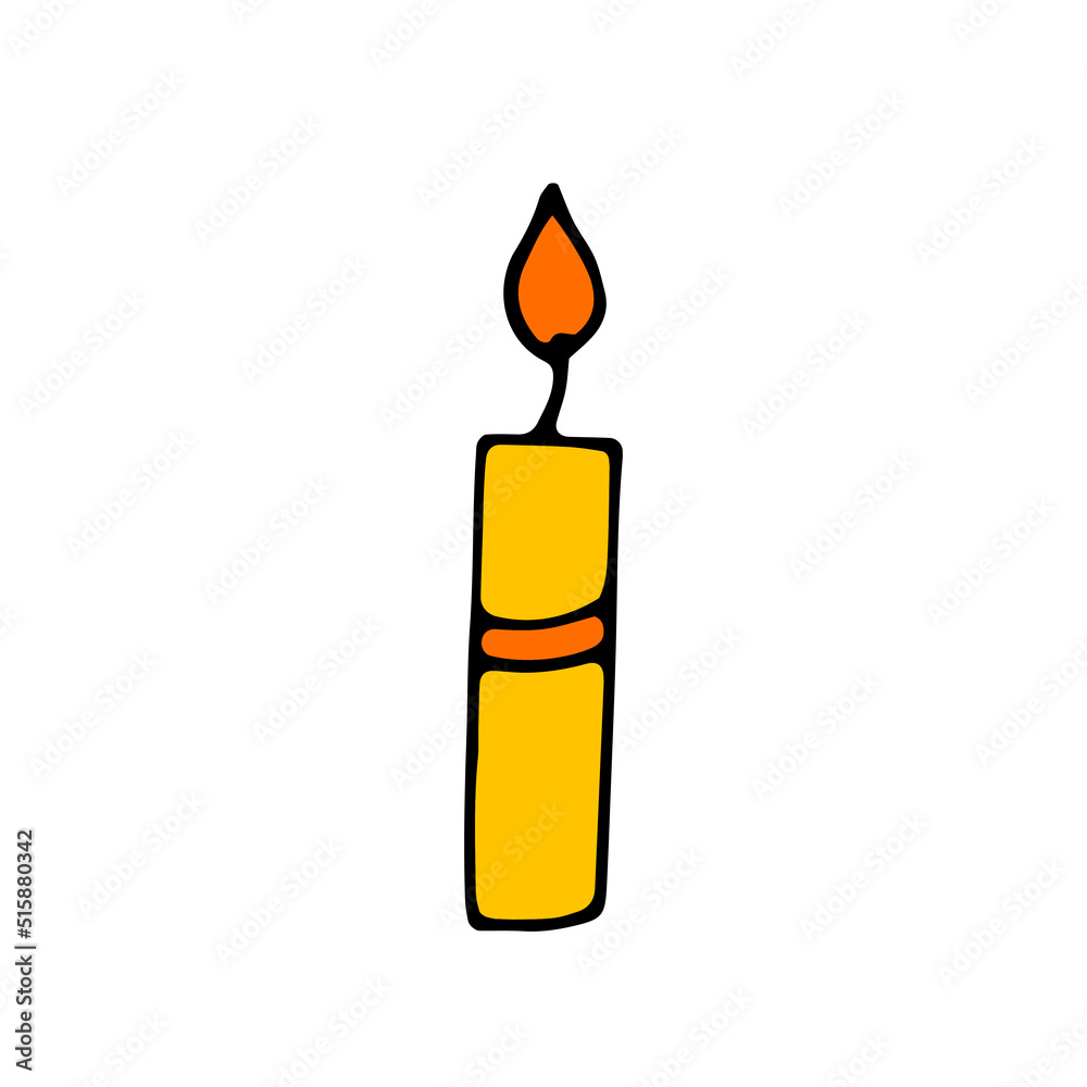 Candle. Flame. Wax. Vector. Doodle. Drawn by hand. Sketch. Candle. Flame. Wax. Vector. Doodle. Drawn by hand. Sketch.