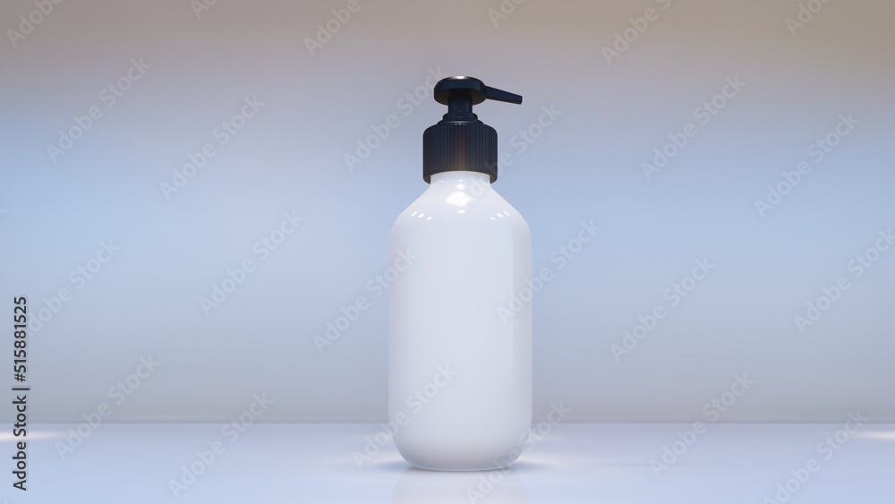 plastic bottle mock up 3d illustration