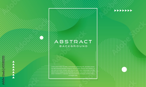 Abstract colorful geometric background. Green fluid shapes composition. Eps10 vector.