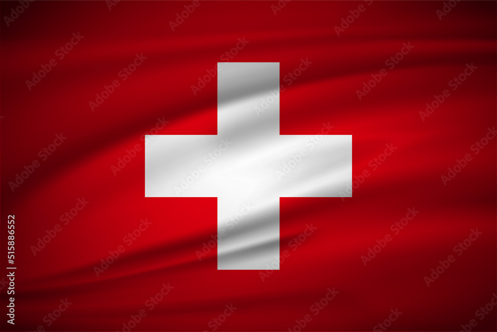 Elegant realistic Switzerland flag background. Switzerland Independence Day design. Elegant realistic Switzerland flag background. Switzerland Independence Day design.