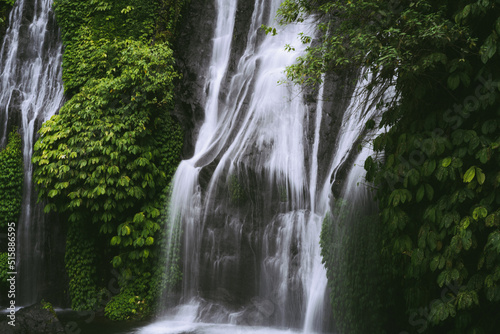 Mountain waterfall, Bali landscape, Indonesia. Tourism in Bali. © Yuliya Kirayonak
