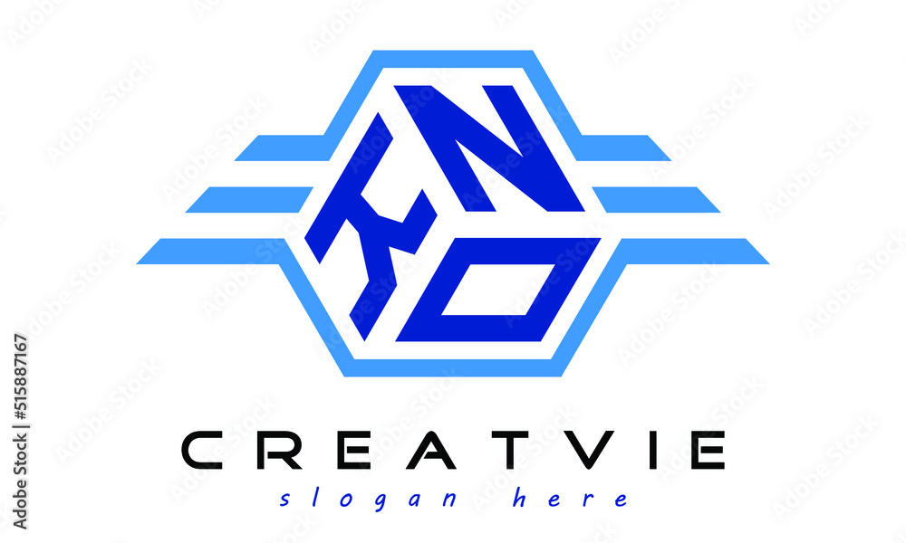KNO three letter geometrical wings logo design vector template. wordmark logo | emblem logo | monogram logo | initial letter logo | typography logo | business logo | minimalist logo | - obrazy, fototapety, plakaty 