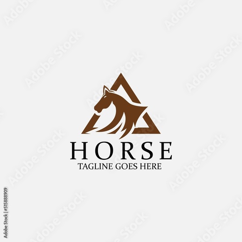 Horse logo design template. Vector illustration