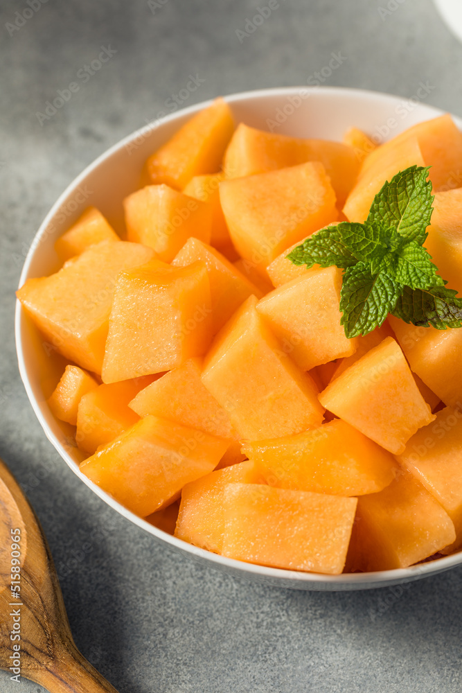 Raw Orange Organic Cantaloupe Melon Raw Orange Organic Cantaloupe Melon