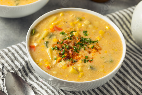 Plakat w ramie Homemade Summer Corn Chowder