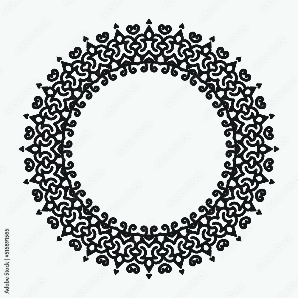 Round Decorative Border Frames with Clear Background. Ideal for vintage label designs. Round Decorative Border Frames with Clear Background. Ideal for vintage label designs.
