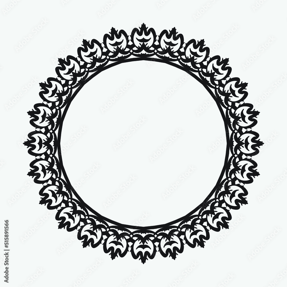 Round Decorative Border Frames with Clear Background. Ideal for vintage label designs. Round Decorative Border Frames with Clear Background. Ideal for vintage label designs.