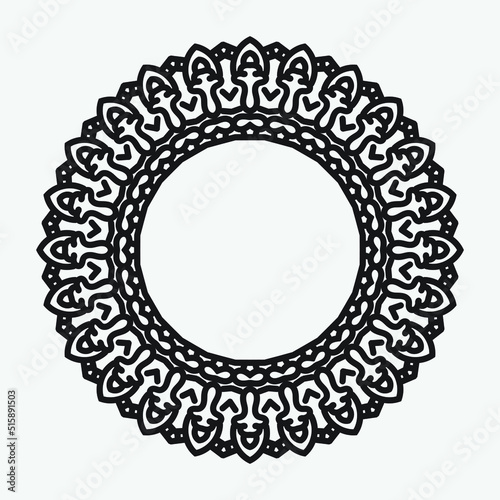 Round Decorative Border Frames with Clear Background. Ideal for vintage label designs.