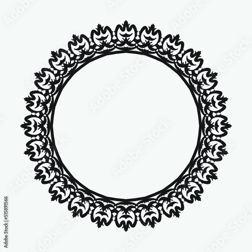 Round Decorative Border Frames with Clear Background. Ideal for vintage label designs.