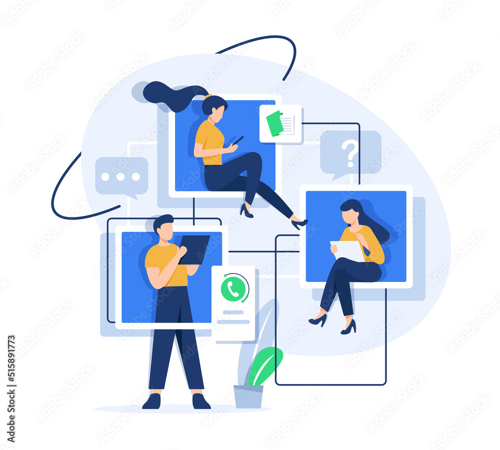 Collection of succesfull team illustrations . Bundle of men and women taking part in business meeting, negotiation, brainstorming, talking to each other. Teamwork concept outline vector illustrations