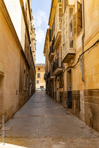 narrow street in the city © schnoerr