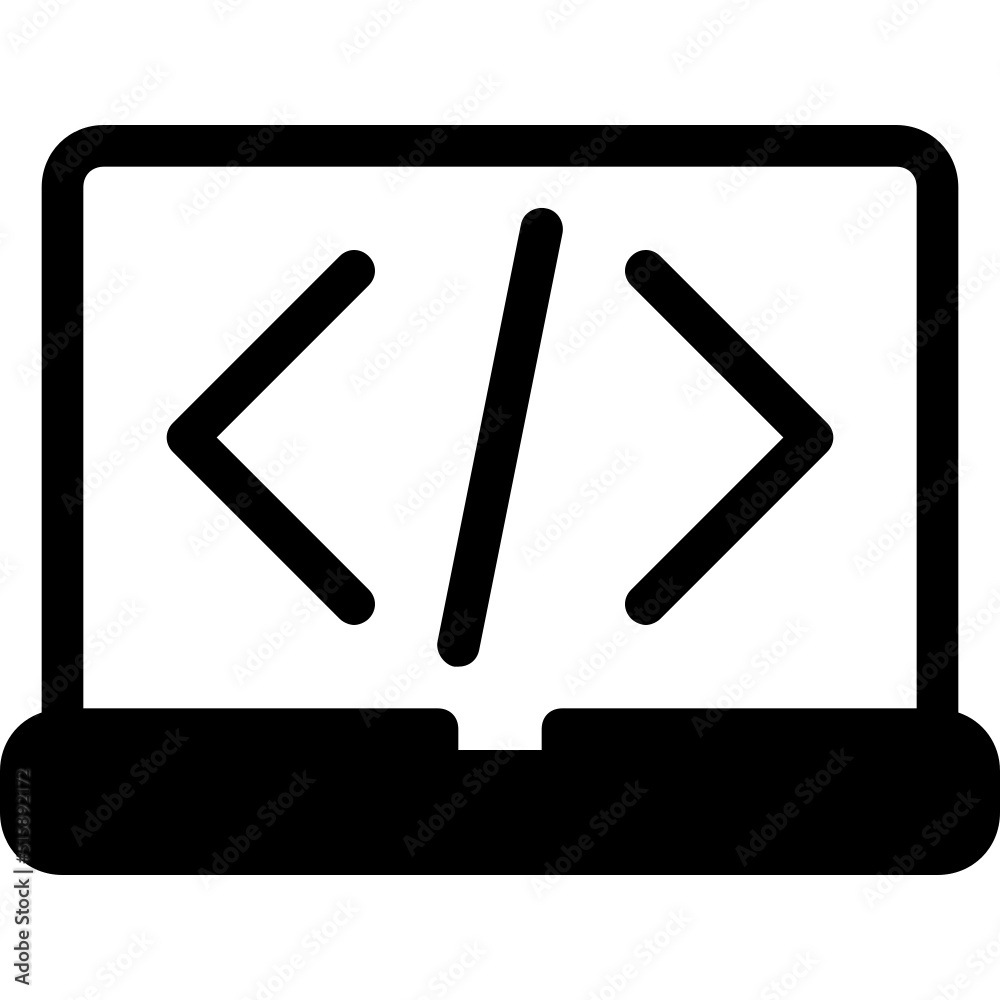 coding glyph icon coding glyph icon