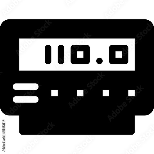 taxi meter glyph icon