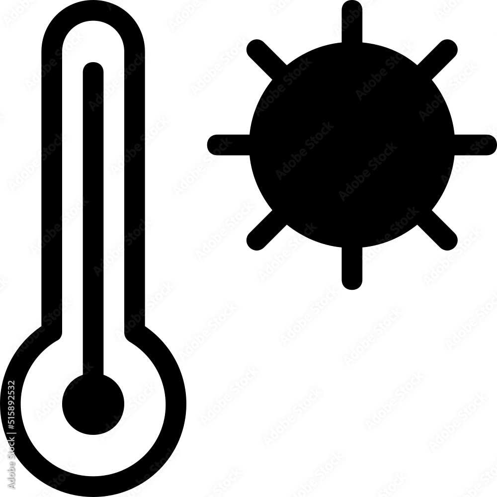 temperature sun warm glyph icon temperature sun warm glyph icon