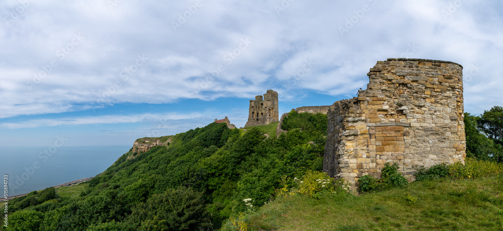 panorama view of the ruins of the Scarborough Castle