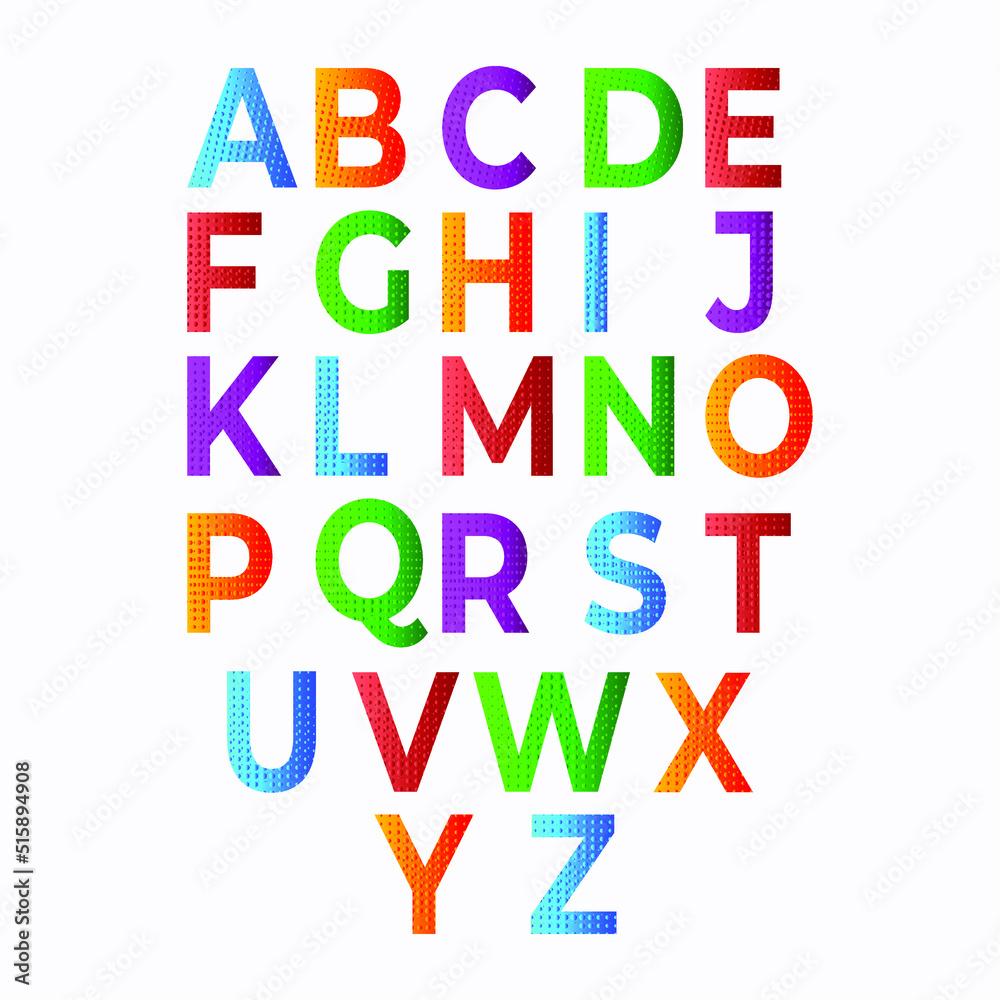 A to Z Alphabet Vector Design With White Background A to Z Alphabet Vector Design With White Background