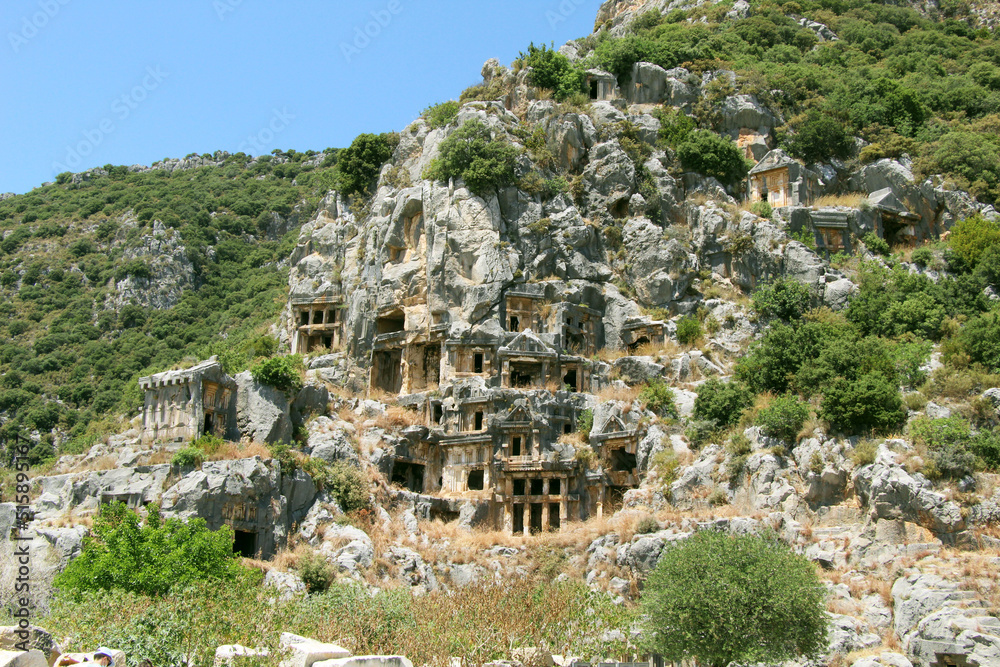 Naklejka premium Mountain tombs of the ancient Lycians