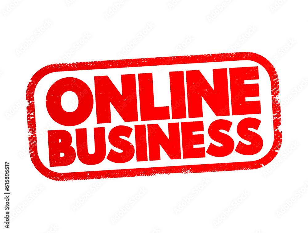 Online Business text stamp, concept background Online Business text stamp, concept background