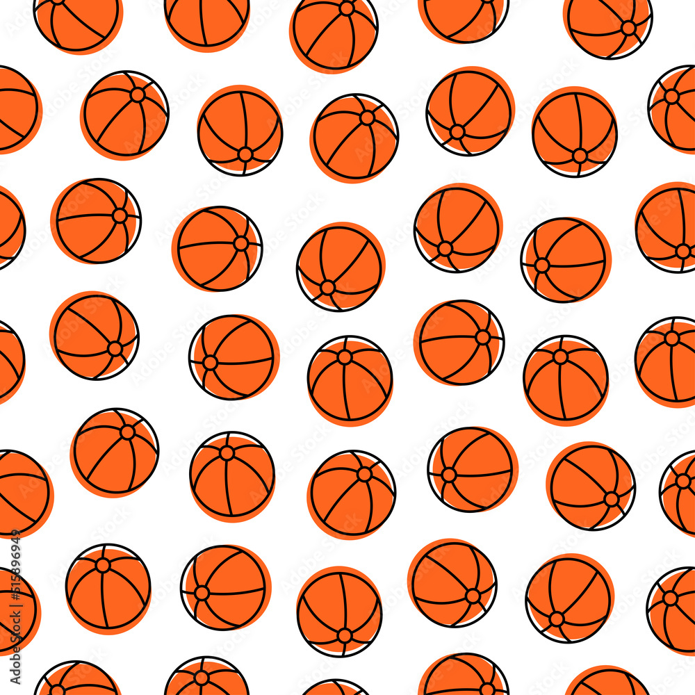 Seamless pattern with orange balls.