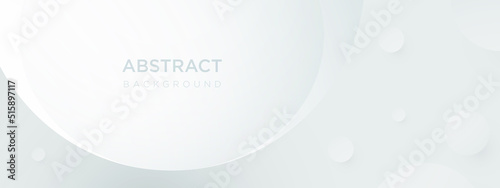White Modern abstract circle shape design vector background