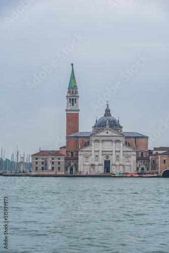 View of the Church of San Giorgio Maggiore in San Giorgio Island, Venice, Veneto, Italy, Europe, World Heritage Site