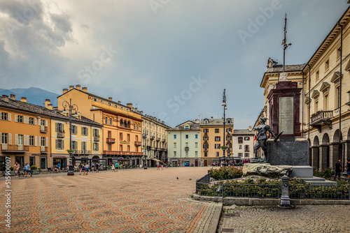 Der Piazza Emile Chanoux im Zentrum von Aosta