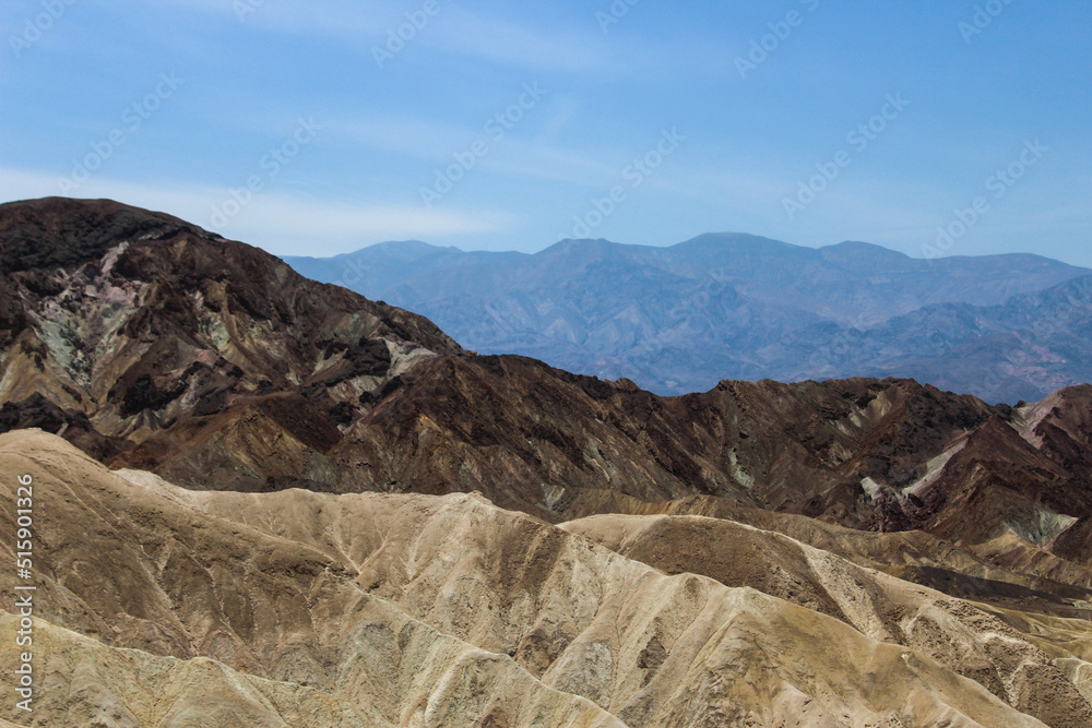 Colorful Desert Mountain View in Death Valley National Park