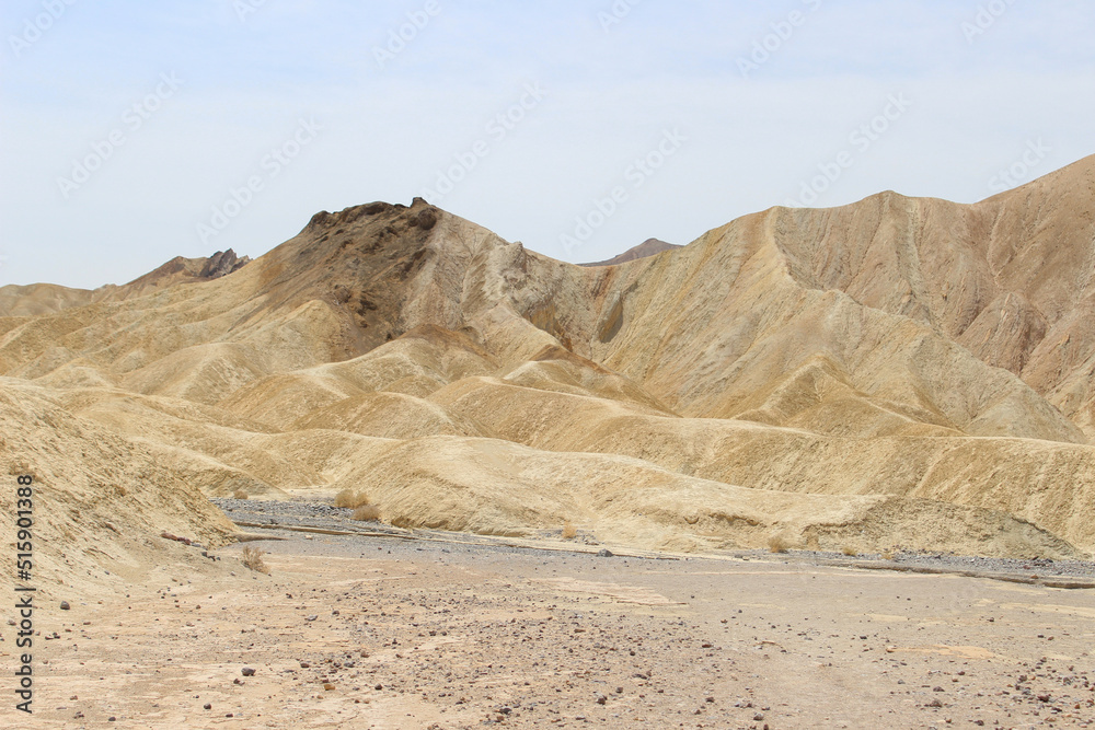 Massive Sand Formations in Badlands of Death Valley National Park
