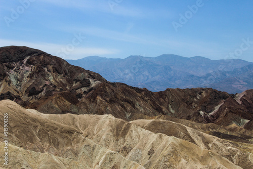 Colorful Desert Mountain View in Death Valley National Park