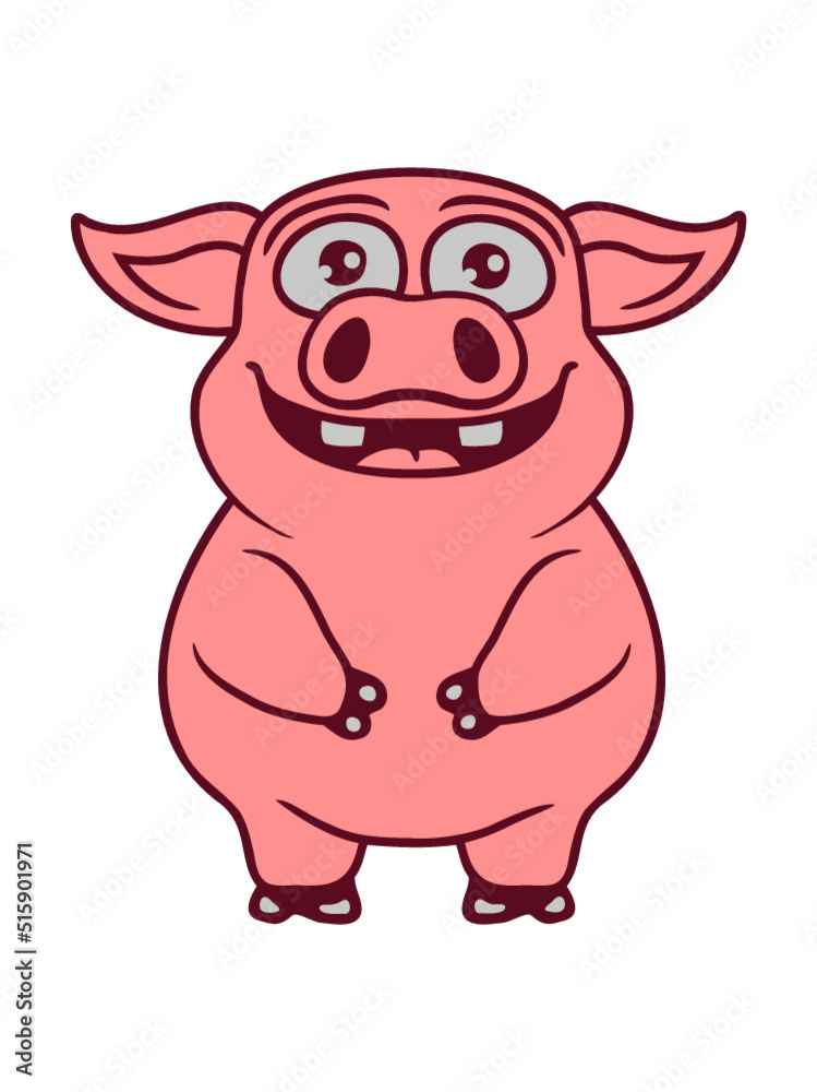 Lustiges glückliches kleines Schwein Lustiges glückliches kleines Schwein