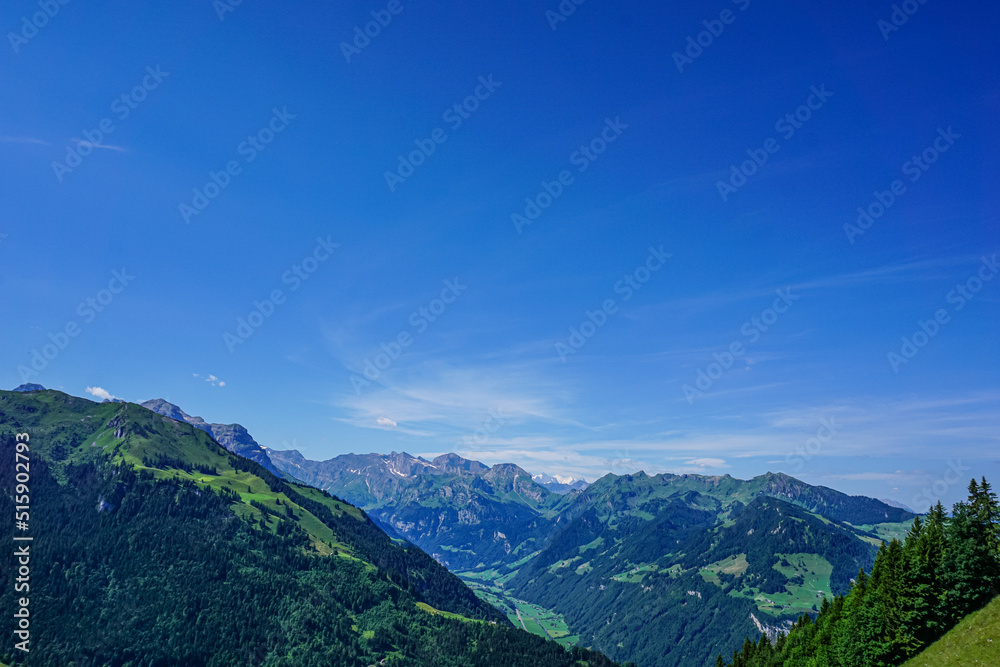 Panorama of mountains in Swiss Alp (horizontal)