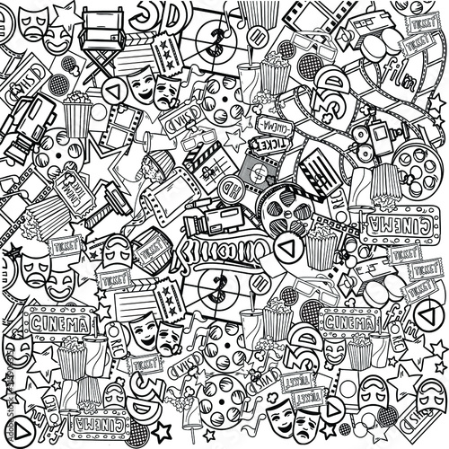 seamless pattern with doodle elements
