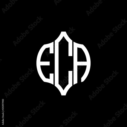ECA letter logo. ECA best black background vector image. ECA Monogram logo design for entrepreneur and business.