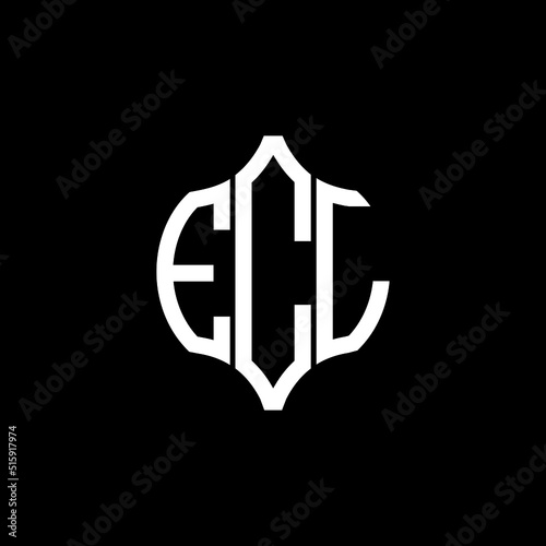 ECL letter logo. ECL best black background vector image. ECL Monogram logo design for entrepreneur and business.