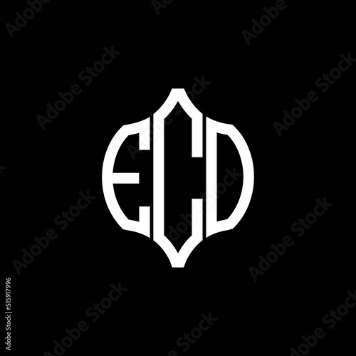 ECO letter logo. ECO best black background vector image. ECO Monogram logo design for entrepreneur and business. photo