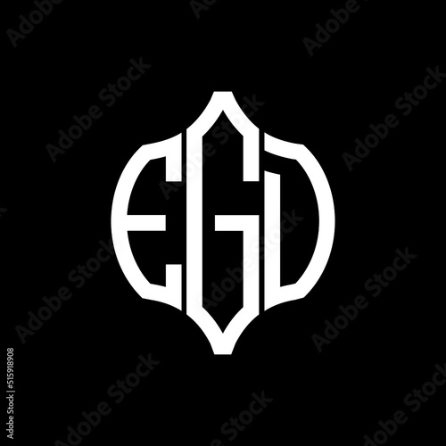 EGD letter logo. EGD best black background vector image. EGD Monogram logo design for entrepreneur and business. photo