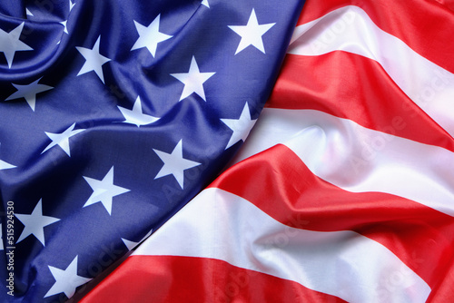 Background, star spangled flag United States America.