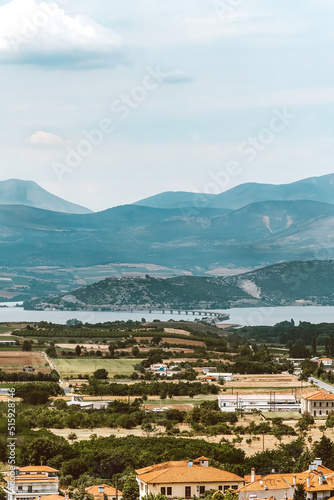 Servia High Bridge Kozani Western Macedonia Greece Aliakmonas river artificial lake Polyfytos bridge photo