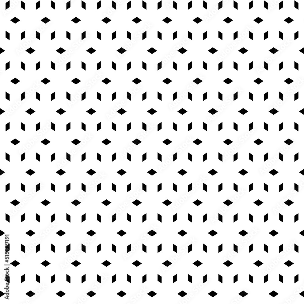 Repeated black rhombusess on white background. Diamonds tessellation wallpaper. Seamless surface pattern design with polygons. Mosaic motif. Digital paper with blocks for web designing, textile print. Repeated black rhombusess on white background. Diamonds tessellation wallpaper. Seamless surface pattern design with polygons. Mosaic motif. Digital paper with blocks for web designing, textile print.
