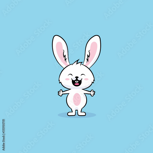 hand draw rabbit illustration vector