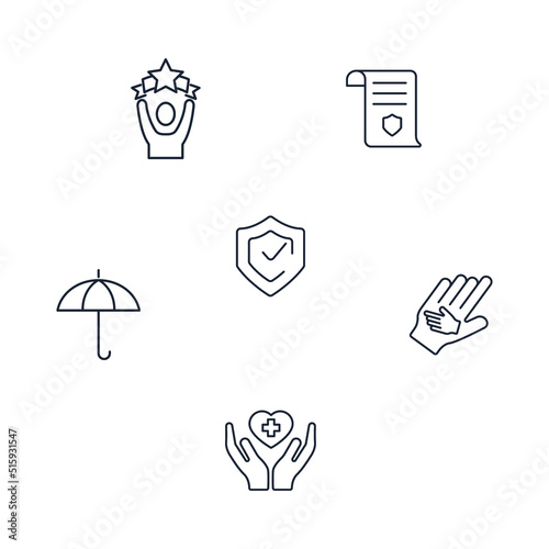 Health insurance icons set . Health insurance pack symbol vector elements for infographic web