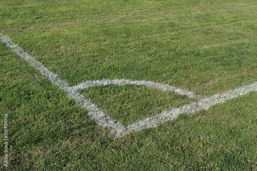 The corner spot on a soccer field. photo
